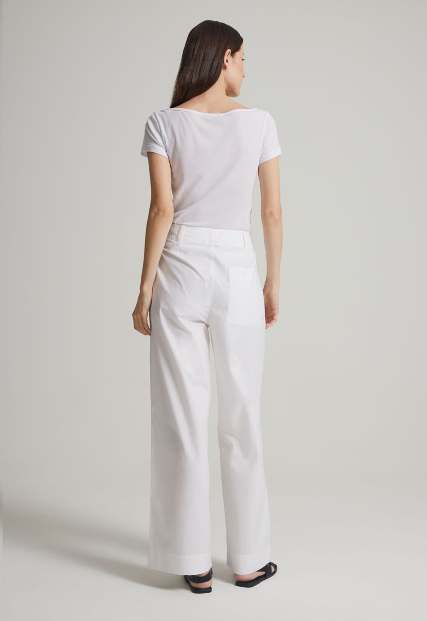 Jac + Jack Adrien Cotton Pant - White